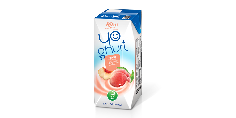 Aseptic 200ml peach Yoghurt